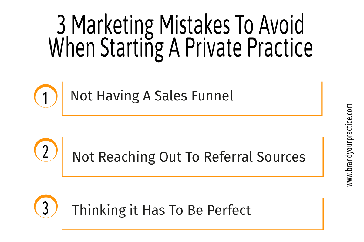 3 Marketing Mistakes to Avoid When Starting a Private Practice Infographic - Brand Your Practice