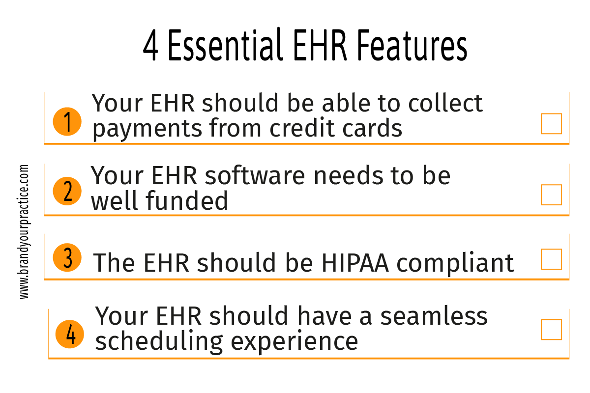 Private Practice - 4 Essential EHR Features - Brand Your Practice